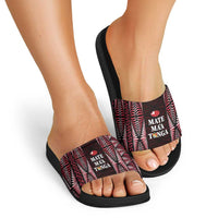 Tonga Rugby Slide Sandals 2025 Mate Maa Tonga Ngatu Motif - Polynesian Pride
