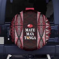 Tonga Rugby Spare Tire Cover 2025 Mate Maa Tonga Ngatu Motif - Polynesian Pride
