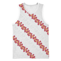 White Sunday Tonga Fakame Basketball Jersey Tongan Ngatu Heilala Lei - Polynesian Pride