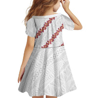 White Sunday Tonga Fakame Family Matching Mermaid Dress and Hawaiian Shirt Tongan Ngatu Heilala Lei - Polynesian Pride