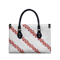 White Sunday Tonga Fakame Leather Bag Tongan Ngatu Heilala Lei - Polynesian Pride
