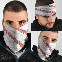 White Sunday Tonga Fakame Neck Gaiter Tongan Ngatu Heilala Lei - Polynesian Pride