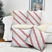 White Sunday Tonga Fakame Pillow Cover Tongan Ngatu Heilala Lei - Polynesian Pride