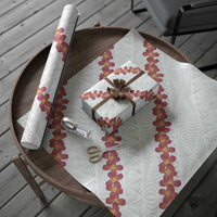 White Sunday Tonga Fakame Wrapping Paper Tongan Ngatu Heilala Lei - Polynesian Pride