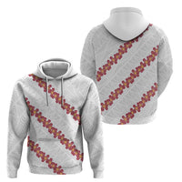 White Sunday Tonga Fakame Zip Hoodie Tongan Ngatu Heilala Lei - Polynesian Pride