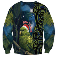 New Zealand Christmas Sweatshirt Cute Kakapo Meri Kirihimete Maori Koru