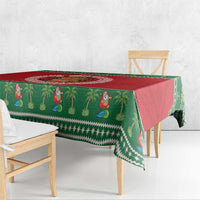 Personalized Hawaii Christmas Tablecloth Tiki Santa Mele Kalikimaka