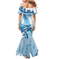 New Zealand Sailing Family Matching Mermaid Dress and Hawaiian Shirt Aotearoa Yacht Racing - Born To Sail LT14 - Polynesian Pride