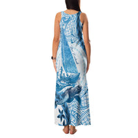 New Zealand Sailing Family Matching Tank Maxi Dress and Hawaiian Shirt Aotearoa Yacht Racing - Born To Sail LT14 - Polynesian Pride