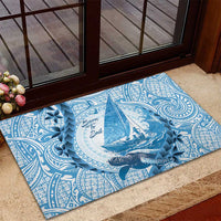 New Zealand Sailing Rubber Doormat Aotearoa Yacht Racing - Born To Sail LT14 - Polynesian Pride