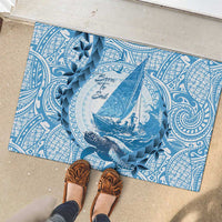 New Zealand Sailing Rubber Doormat Aotearoa Yacht Racing - Born To Sail LT14 - Polynesian Pride