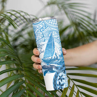 New Zealand Sailing Skinny Tumbler Aotearoa Yacht Racing - Born To Sail LT14 - Polynesian Pride