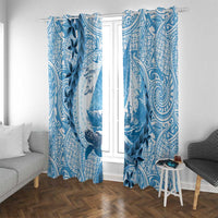 New Zealand Sailing Window Curtain Aotearoa Yacht Racing - Born To Sail LT14 With Grommets Blue - Polynesian Pride