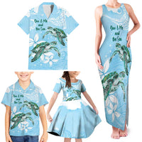 Personalised Polynesia Valentine's Day Family Matching Tank Maxi Dress and Hawaiian Shirt SeaTurtle Couple Polynesian - Fairy Sparkles Color LT14 - Polynesian Pride