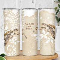 Happy Valentine's Day Polynesia Skinny Tumbler SeaTurtle Couple Polynesian - Pollinate Color LT14 - Polynesian Pride