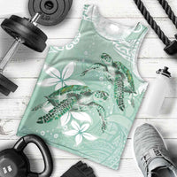 Happy Valentine's Day Polynesia Men Tank Top SeaTurtle Couple Polynesian - Green Lester Color