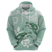 Happy Valentine's Day Polynesia Zip Hoodie SeaTurtle Couple Polynesian - Green Lester Color