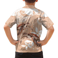 Happy Valentine's Day Polynesia Family Matching Short Sleeve Bodycon Dress and Hawaiian Shirt SeaTurtle Couple Polynesian - Desert Sand Color LT14 - Polynesian Pride