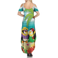 Hawaii Penguin Couple Family Matching Summer Maxi Dress and Hawaiian Shirt Hawaiian Kakau - Tropical Summer Vibes