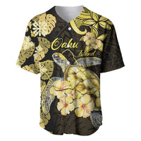 Personalised Aloha Hawaii Oahu Island Baseball Jersey Gathering Place Sea Turtle Ilima Flowers