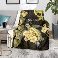 Personalised Aloha Hawaii Oahu Island Blanket Gathering Place Sea Turtle Ilima Flowers