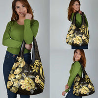 Personalised Aloha Hawaii Oahu Island Grocery Bag Gathering Place Sea Turtle Ilima Flowers