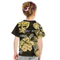 Personalised Aloha Hawaii Oahu Island Kid T Shirt Gathering Place Sea Turtle Ilima Flowers