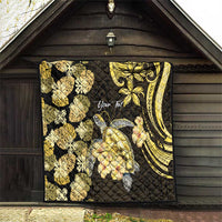 Personalised Aloha Hawaii Oahu Island Quilt Gathering Place Sea Turtle Ilima Flowers
