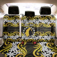 Personalised Cook Islands Aitutaki Back Car Seat Cover Tiare Maori Polynesian Waves Tattoo
