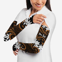 Personalised Cook Islands Rakahanga Arm Sleeves Tiare Maori Polynesian Waves Tattoo