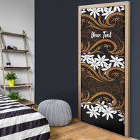Personalised Cook Islands Rakahanga Door Cover Tiare Maori Polynesian Waves Tattoo LT14 - Polynesian Pride