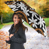 Personalised Cook Islands Rakahanga Umbrella Tiare Maori Polynesian Waves Tattoo