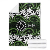Personalised Cook Islands Palmerston Blanket Tiare Maori Polynesian Waves Tattoo