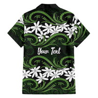 Personalised Cook Islands Palmerston Hawaiian Shirt Tiare Maori Polynesian Waves Tattoo