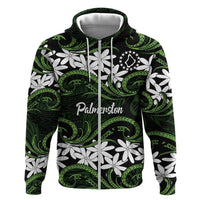 Personalised Cook Islands Palmerston Hoodie Tiare Maori Polynesian Waves Tattoo