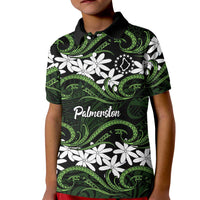 Personalised Cook Islands Palmerston Kid Polo Shirt Tiare Maori Polynesian Waves Tattoo