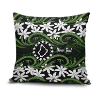 Personalised Cook Islands Palmerston Pillow Cover Tiare Maori Polynesian Waves Tattoo