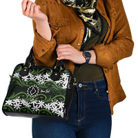 Personalised Cook Islands Palmerston Shoulder Handbag Tiare Maori Polynesian Waves Tattoo