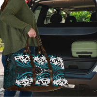 Personalised Cook Islands Penrhyn Atoll Travel Bag Tiare Maori Polynesian Waves Tattoo LT14 - Polynesian Pride