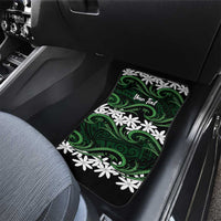 Personalised Cook Islands Mitiaro Car Mats Tiare Maori Polynesian Waves Tattoo