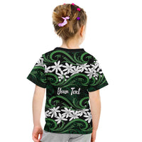 Personalised Cook Islands Mitiaro Kid T Shirt Tiare Maori Polynesian Waves Tattoo
