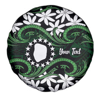 Personalised Cook Islands Mitiaro Spare Tire Cover Tiare Maori Polynesian Waves Tattoo