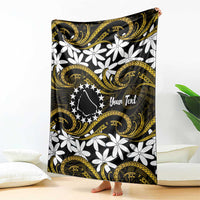 Personalised Cook Islands Manihiki Blanket Tiare Maori Polynesian Waves Tattoo