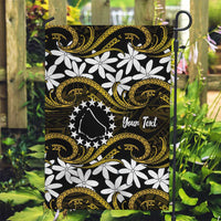 Personalised Cook Islands Manihiki Garden Flag Tiare Maori Polynesian Waves Tattoo