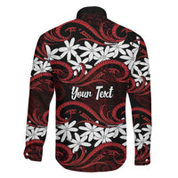 Personalised Cook Islands Atiu Enuamanu Family Matching Off The Shoulder Long Sleeve Dress and Hawaiian Shirt Tiare Maori Polynesian Waves Tattoo LT14 - Polynesian Pride