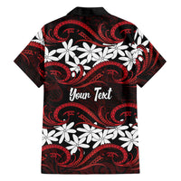Personalised Cook Islands Atiu Enuamanu Family Matching Summer Maxi Dress and Hawaiian Shirt Tiare Maori Polynesian Waves Tattoo LT14 - Polynesian Pride