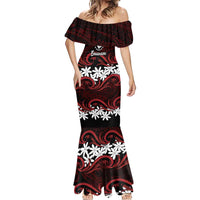 Personalised Cook Islands Atiu Enuamanu Mermaid Dress Tiare Maori Polynesian Waves Tattoo LT14 - Polynesian Pride