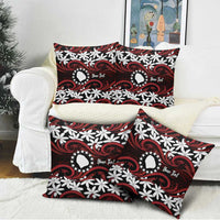 Personalised Cook Islands Atiu Enuamanu Pillow Cover Tiare Maori Polynesian Waves Tattoo