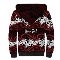 Personalised Cook Islands Atiu Enuamanu Sherpa Hoodie Tiare Maori Polynesian Waves Tattoo LT14 - Polynesian Pride