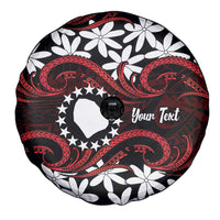 Personalised Cook Islands Atiu Enuamanu Spare Tire Cover Tiare Maori Polynesian Waves Tattoo LT14 - Polynesian Pride